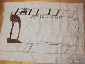 Progress on the Bayeux Tapestry as at Aug. 25, 2013.